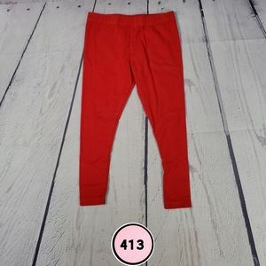 Flapdoodles Girls Size 4 Red Leggings Soft Stretch Kids Casual Everyday Wear